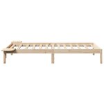 vidaXL Cadre de lit avec tables de chevet Marron Marron