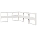 vidaXL Lit bibliothèque sans matelas blanc 135x190 cm bois pin massif