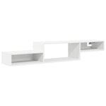 vidaXL Meuble TV mural Montage mural Blanc 150 x 28 x 26 cm