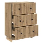 vidaXL Armoire à tiroirs Chêne artisanal 66 x 34 5 x 90 cm