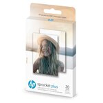 Hp sprocket plus zink photo paper 5 8 x 8 7 cm 20 sheet