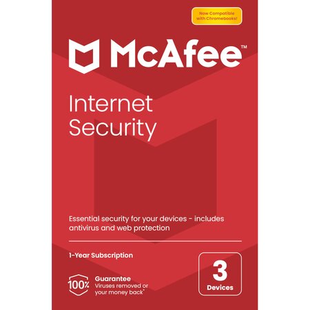 Mcafee internet security - licence 1 an - 3 appareils - a télécharger