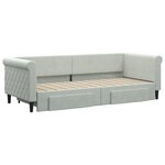 vidaXL Lit de jour avec gigogne et tiroirs sans matelas 80x200 cm