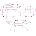 vidaXL Ensemble de salle à manger pour jardin 9 Pièces Anthracite Acier
