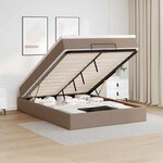 vidaXL Cadre de lit ottoman et matelas cappuccino 140x200cm similicuir