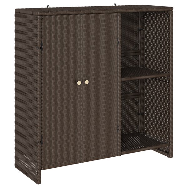 vidaXL Caisson de rangement en marron  dimensions 100 x 36 x 102 cm  en rotin