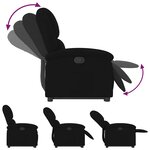 vidaXL Fauteuil inclinable Noir Velours