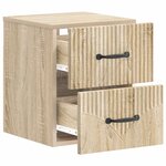 vidaXL Cabinet de chevet mural Chêne Sonoma 34 5 x 33 x 40 cm
