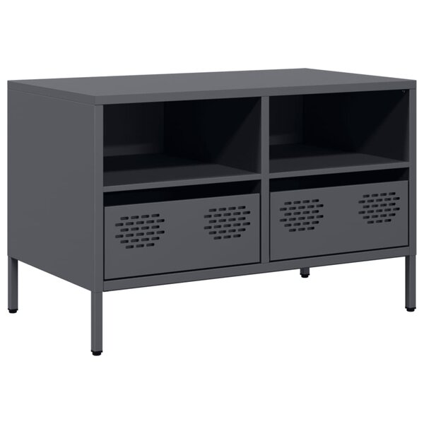 vidaXL Meuble TV anthracite 68x39x43 5 cm acier laminé à froid