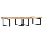 vidaXL Étagère de vasque murale acier et bois massif d'acacia