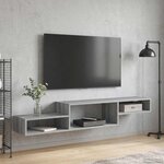 vidaXL Meuble TV mural Montage mural Sonoma gris 150 x 28 x 26 cm