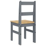 vidaXL Chaises à manger lot de 2 Panama gris bois massif de pin