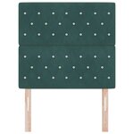 vidaXL Tête de Lit LED Argyle Manuel Vert foncé 90 cm Velours
