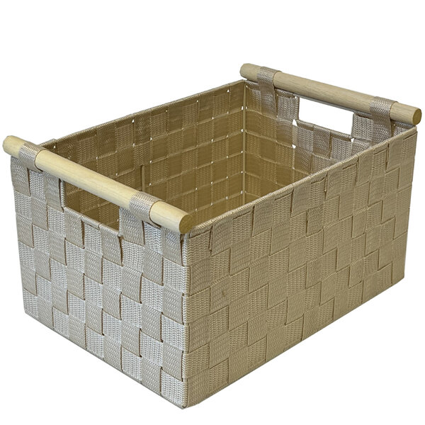 Panière déco en polypropylène tressé 40 cm