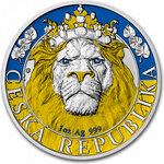 Pièce de monnaie en argent 2 dollars g 31.1 (1 oz) millésime 2022 czech lion for ukraine czech lion for ukraine