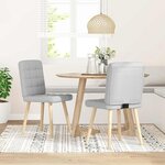 vidaXL Chaises à manger lot de 2 gris nuage tissu