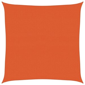 vidaXL Voile d'ombrage 160 g/m² carré orange 6x6 m PEHD