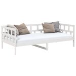 vidaXL Lit de jour sans matelas blanc bois de pin massif 90x190 cm