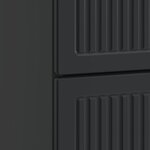 vidaXL Cabinet de chevet Noir 43 x 34 5 x 47 5 cm Bois d'ingénierie