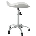 vidaXL Chaises pivotantes à manger lot de 2 blanc similicuir