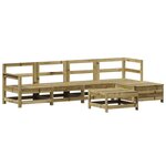vidaXL Salon de jardin 6 Pièces bois de pin imprégné