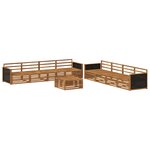 vidaXL Ensemble de canapés d'extérieur 9 pc Naturel