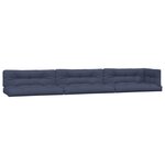 vidaXL Coussins palette lot de 7 tissu bleu marine