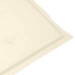 vidaXL Chaises pliantes (lot de 2) avec coussins crème  en bois de teck massif
