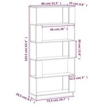 vidaXL Bibliothèque/Séparateur de pièce 80x25x163 5 cm Pin solide