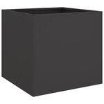vidaXL Jardinière noir 42x40x39 cm acier laminé à froid