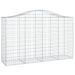 vidaXL Paniers à gabions arqués 14 Pièces 200x50x120/140 cm Fer galvanisé