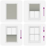 vidaXL Store plissé gris clair 100x100 cm largeur du tissu 99 4cm