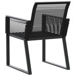 vidaXL Chaises de jardin lot de 4 noir résine tressée