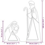 Vidaxl figurine de noël marie et joseph avec 264 led 40x55 et 38x100cm