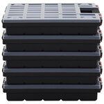 vidaXL Boîtes d'assortiment 10 Pièces 40x30x5 cm Polypropylène