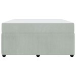 vidaXL Cadre de lit avec matelas Gris clair 160 x 200 cm tissu