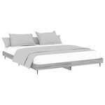 vidaXL Cadre de lit sans matelas sonoma gris 200x200 cm