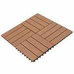 vidaXL Carreau de terrasse 11 Pièces Marron 30 x 30 cm WPC