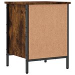 vidaXL Armoire à chaussures chêne fumé 38x35x50 cm bois d'ingénierie