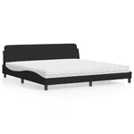 vidaXL Lit avec matelas noir 200x200 cm velours