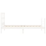 vidaXL Cadre de lit sans matelas blanc 90x200 cm bois massif