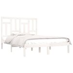 vidaXL Cadre de lit sans matelas blanc 150x200 cm bois de pin massif
