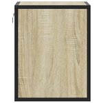 vidaXL Table de chevet murale chêne sonoma 40x31x39 5 cm