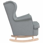 vidaXL Chaise à bascule gris clair 74x90x102 cm tissu
