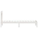 vidaXL Cadre de lit sans matelas blanc bois massif