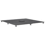 vidaXL Pied de parasol Gris foncé 100 x 100 x 4 cm Acier
