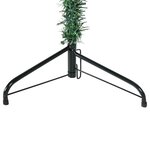 vidaXL Demi sapin de Noël artificiel mince avec support Vert 210 cm