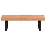 vidaXL Étagère de vasque murale acier et bois massif de hêtre