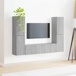 vidaXL Ensemble meuble TV 6 Pièces Gris Sonoma Bois d'ingénierie