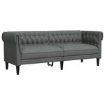 vidaXL Canapé Gris foncé 201 5 x 74 5 x 74 5 cm Polyester